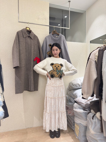 柔光絲絨蛋糕裙