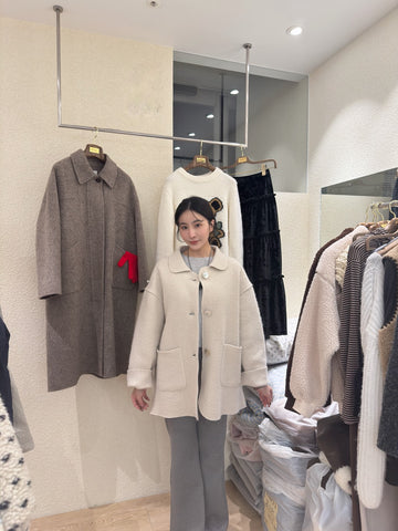 中長板羊毛外套