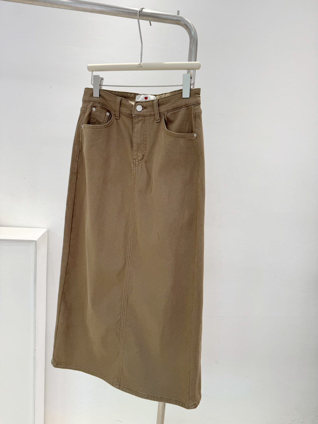 卡布奇諾刷絨開衩裙