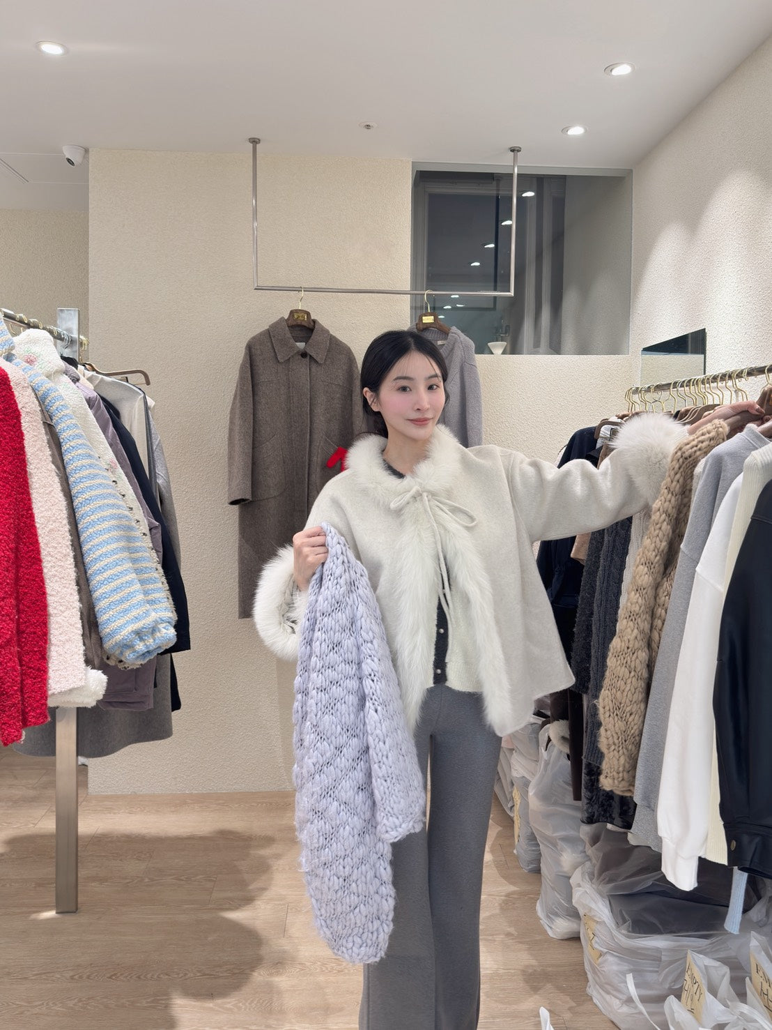 富家千金羊毛外套