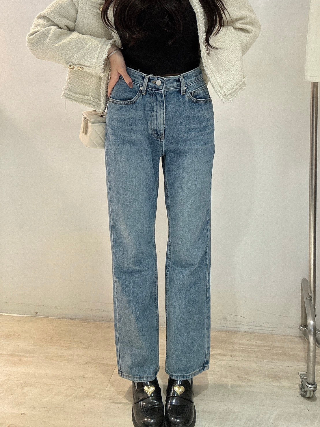 輕奢感小直筒褲