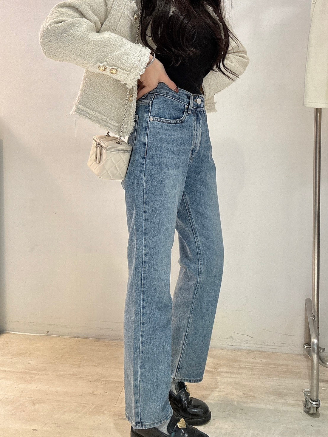 輕奢感小直筒褲