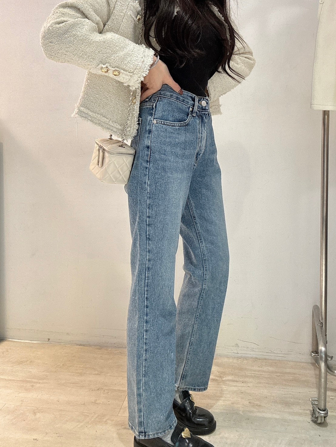 輕奢感小直筒褲