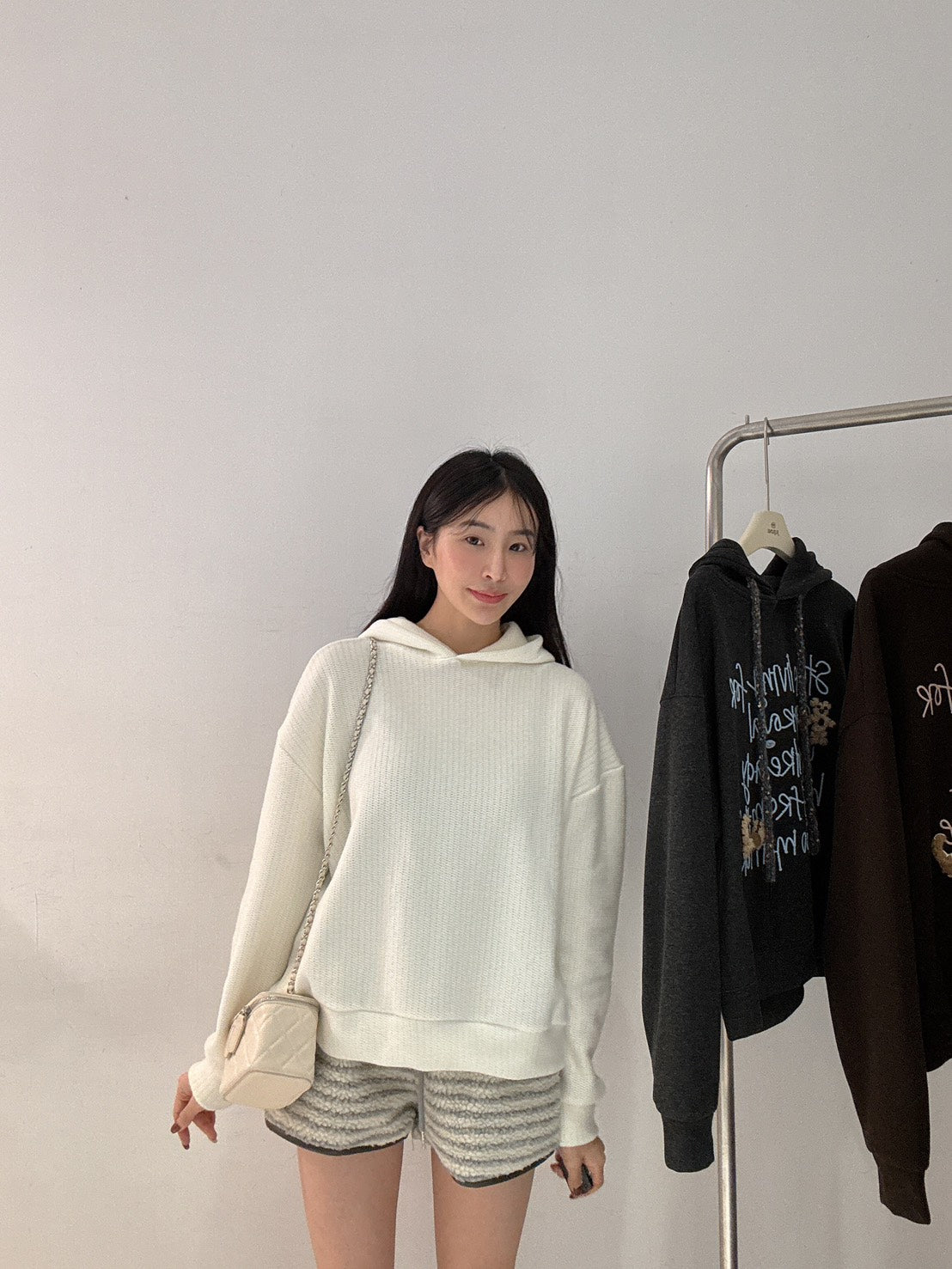 輕奢感連帽針織衫