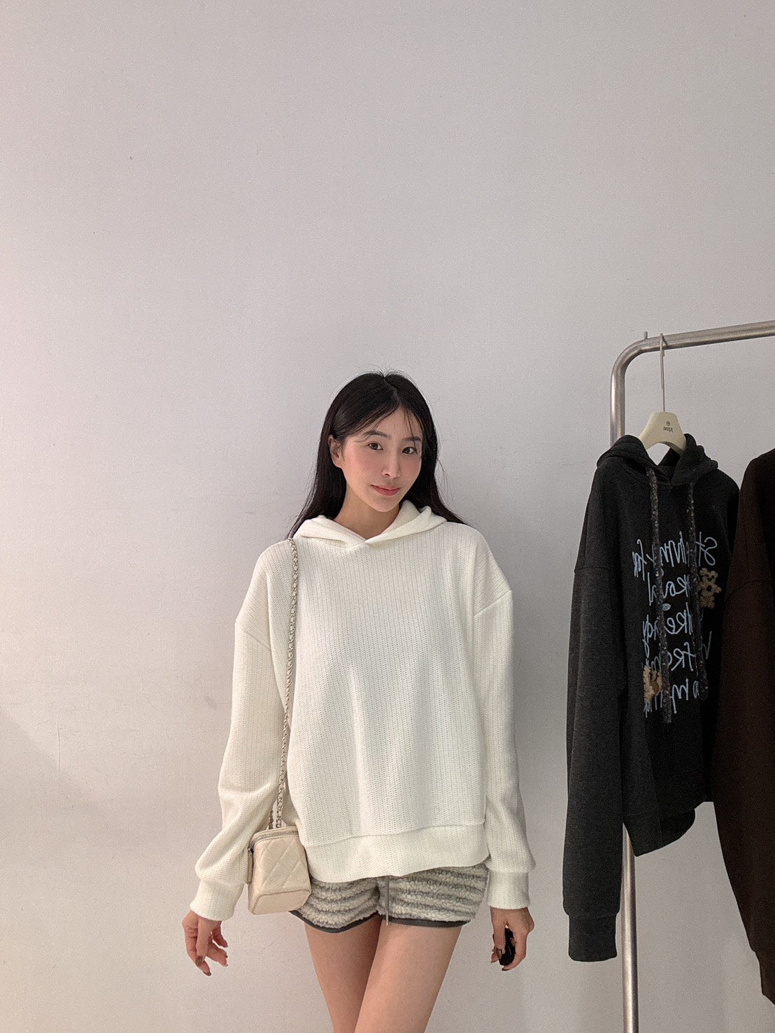 輕奢感連帽針織衫