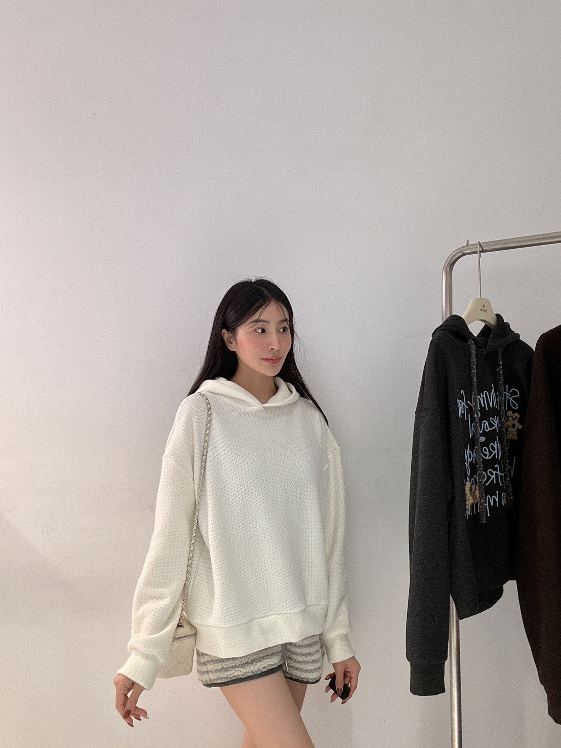 輕奢感連帽針織衫