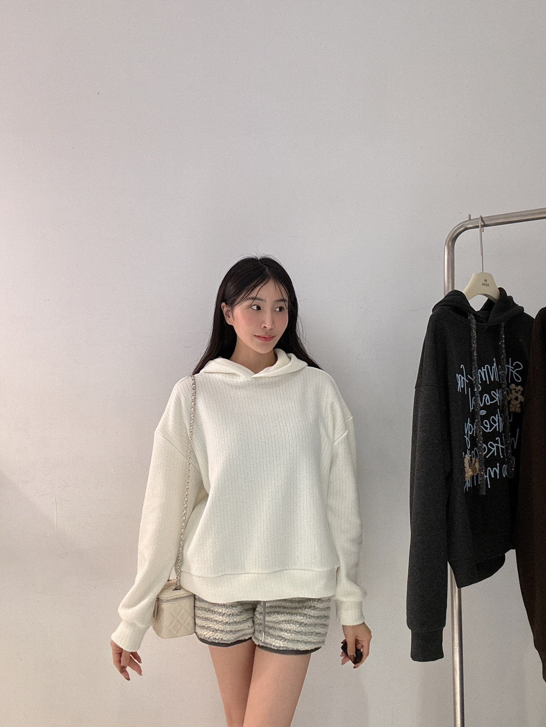 輕奢感連帽針織衫