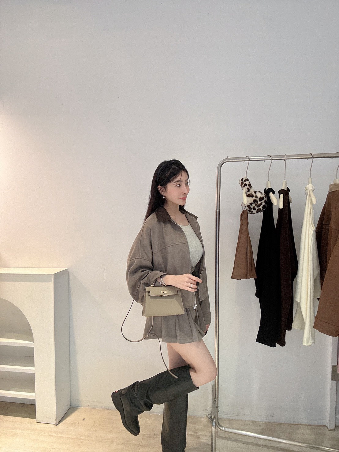 巴恩風麂皮外套