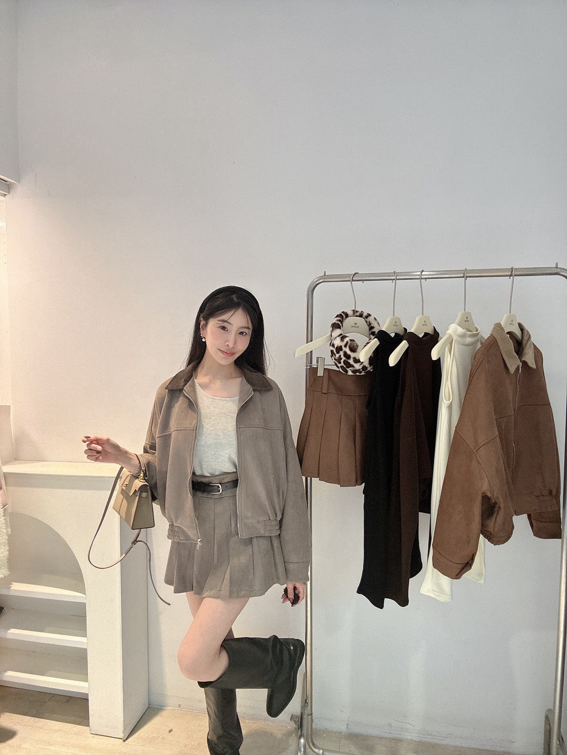 巴恩風麂皮外套