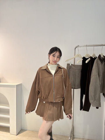 巴恩風麂皮外套