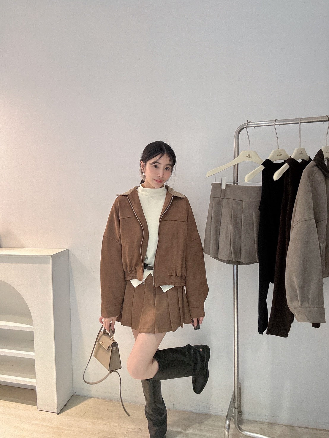 巴恩風麂皮外套