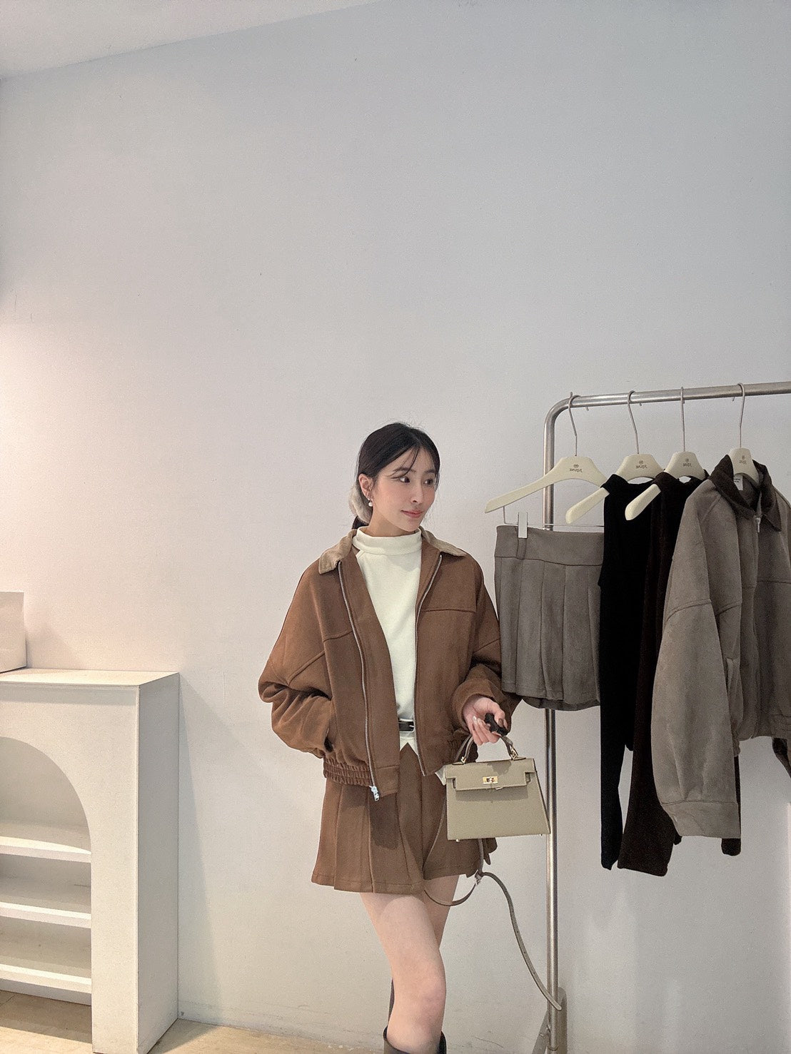 巴恩風麂皮外套