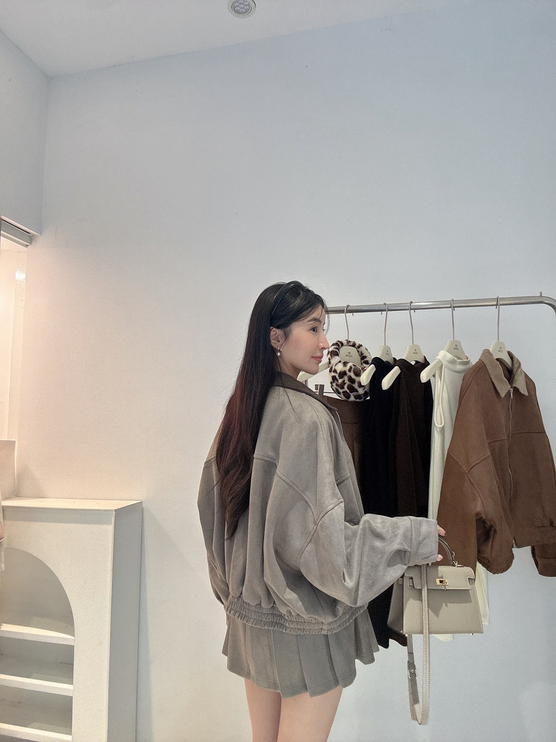 巴恩風麂皮外套