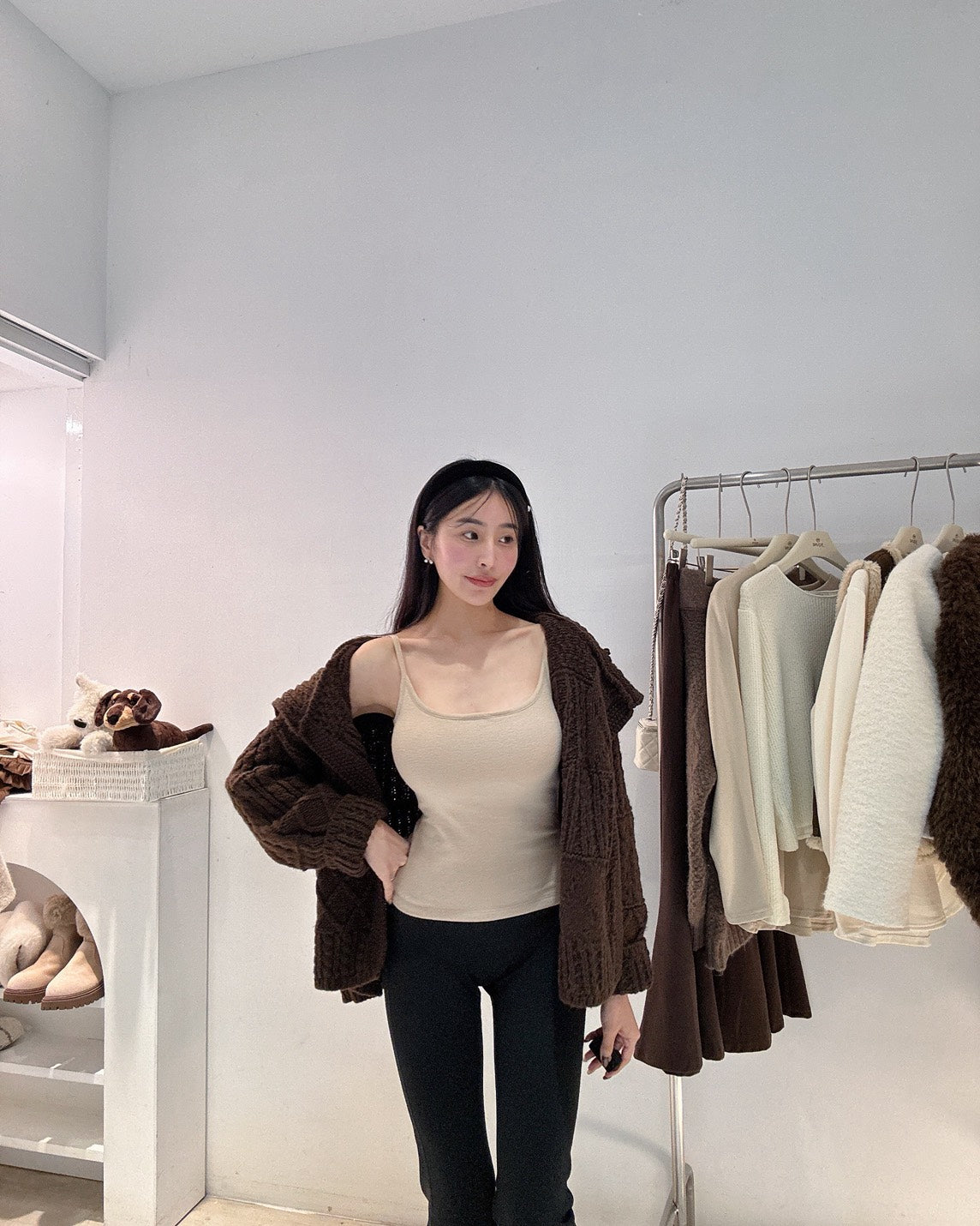 磨毛胸墊小背心