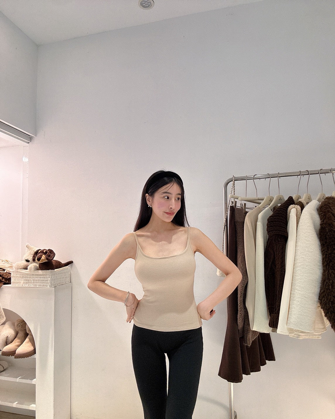 磨毛胸墊小背心