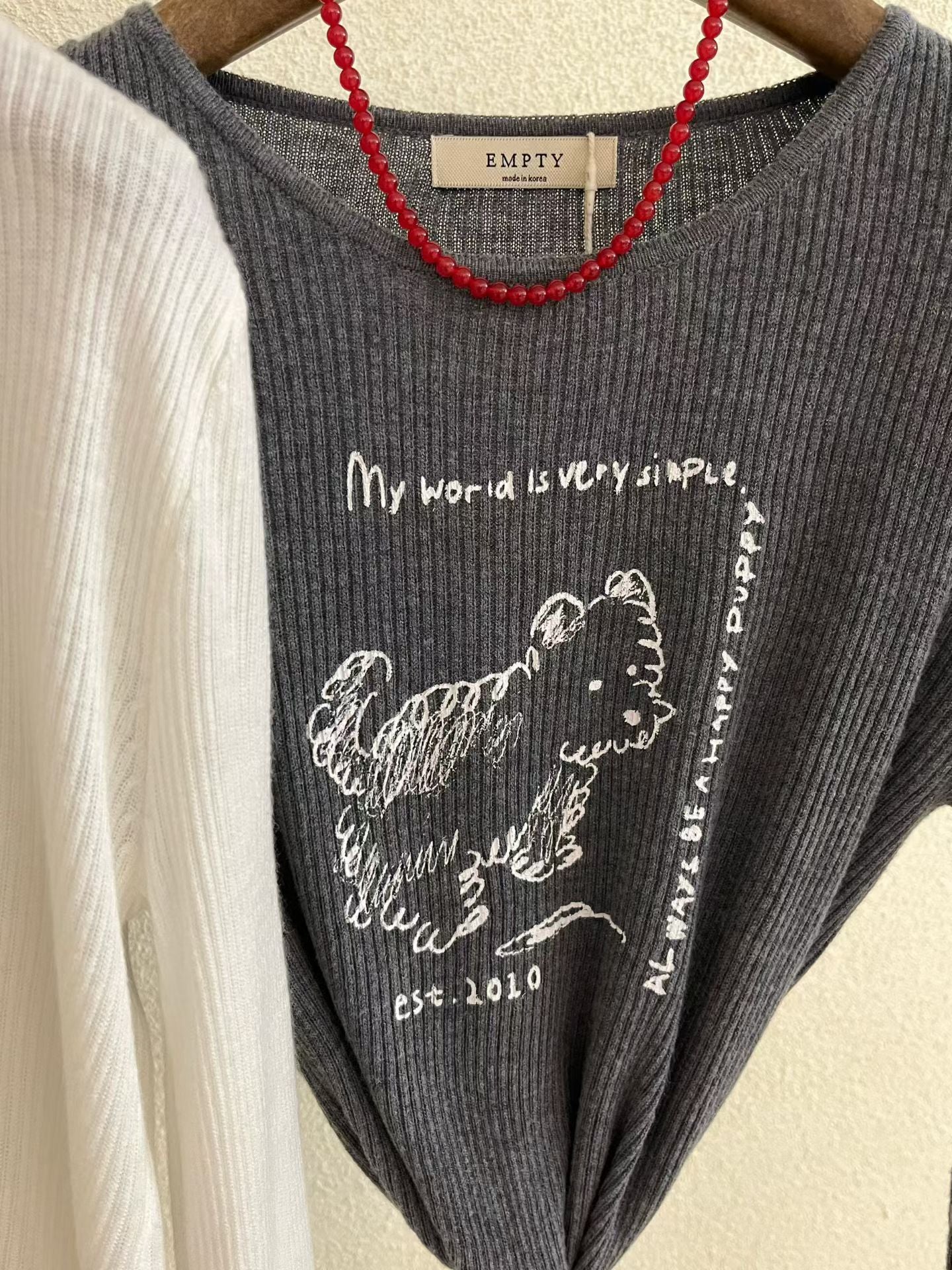 狗狗圓領羊毛衫