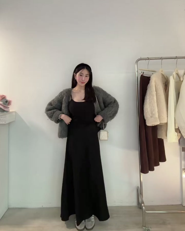 完美版型麂皮長裙