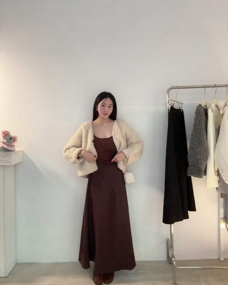 完美版型麂皮長裙